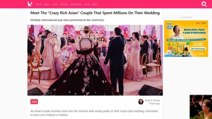 Wow! Pernikahan Mewah Crazy Rich Surabaya Jadi Sorotan Media Asing