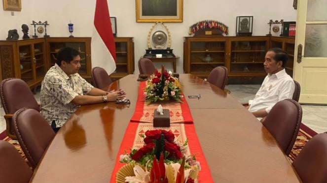 Maruarar Sirait bertemu dengan Presiden Jokowi